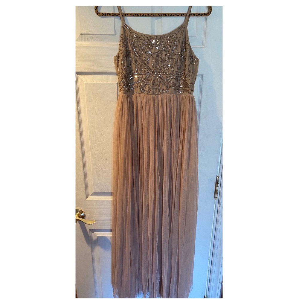 Sequins top long dress -formal wear